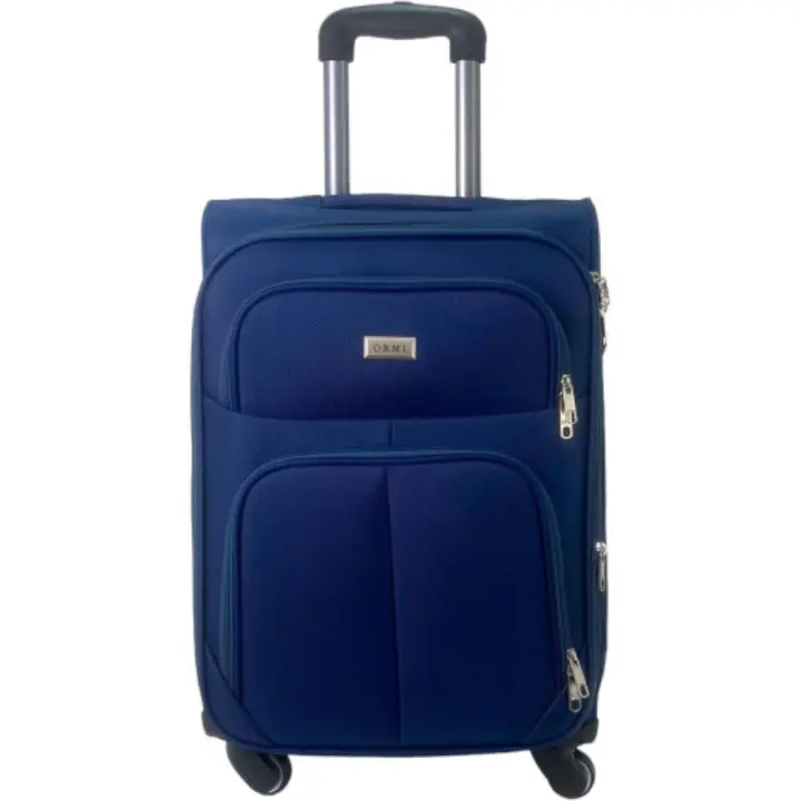 COSHANO Maleta de Tela Trolley Equipaje de Mano Cabina Viaje avión 4 Ruedas 360º Giratorias (Azul Marino) - 1
