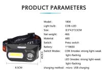 Linterna Frontal LED Multi Función XPE+COB Para Pesca Nocturna Recargable Por USB Impermeable Con Modos De Iluminación Diversos - details 7