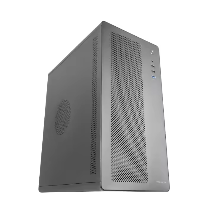 Tacens AEROM, Caja PC Micro-ATX, Estructura Metálica Robusta con Rejilla Frontal, 1x Ventilador Trasero 120mm Ultrasilencioso, Soporte hasta 3x Ventiladores Frontales, Minitorre Gaming, USB 3.0, Caja PC Profesional Negra - 1