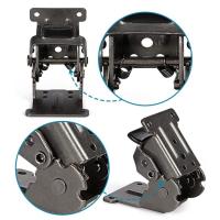 4Pcs Soporte Plegable Para Piernas De Mesa Silla Cama Con Bloqueo Automático En 0/90/180 Grados Juego De Pernos De Acero Galvanizado Para Muebles Y Trabajos De Carpintería - details 3