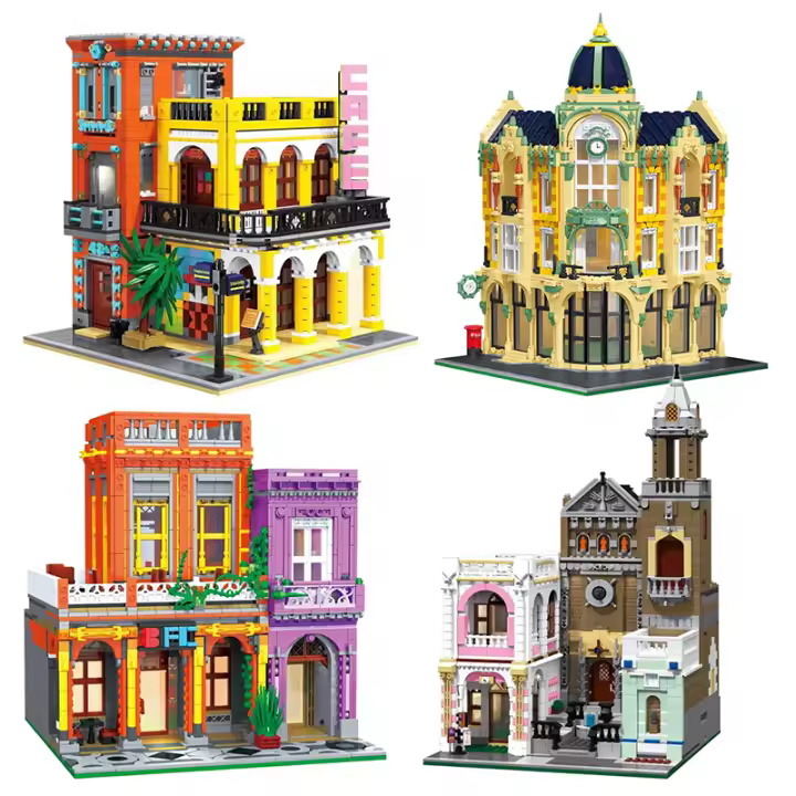 Bloques De Construcción Micro Modelo De Arquitectura De Una Iglesia Restaurante Cubana Havana Café Tienda Juguetes Para Niños Y Adultos Regalo Creativo - 1