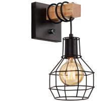 Lámpara De Pared Moderna Retro China Con Base De Madera Y Caja De Luz Negro Para Dormitorio Instalación En La Pared No Incluye Bombilla WL0334 - details 0