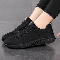 Zapatos De Mujer Transpirables Casual Para Caminar Tenis Feminino Con Cordones Suela Plana En Colores Rosa Blanco Material Superior De Malla - details 14