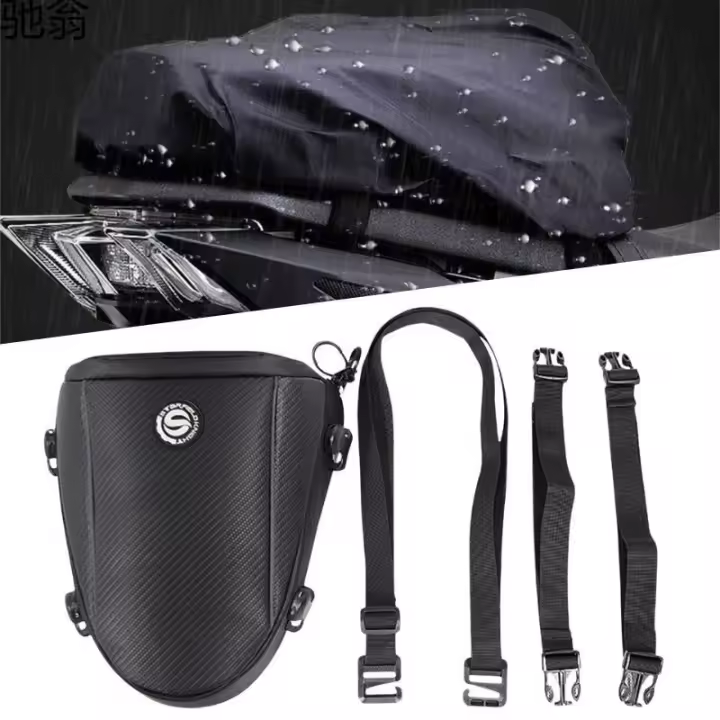Bolsa De Asiento Trasero Multifuncional Para Motocicleta Impermeable Con Gran Capacidad Y Funda De Lluvia Para Motocross Bolsa De Hombro Para Piloto - 1