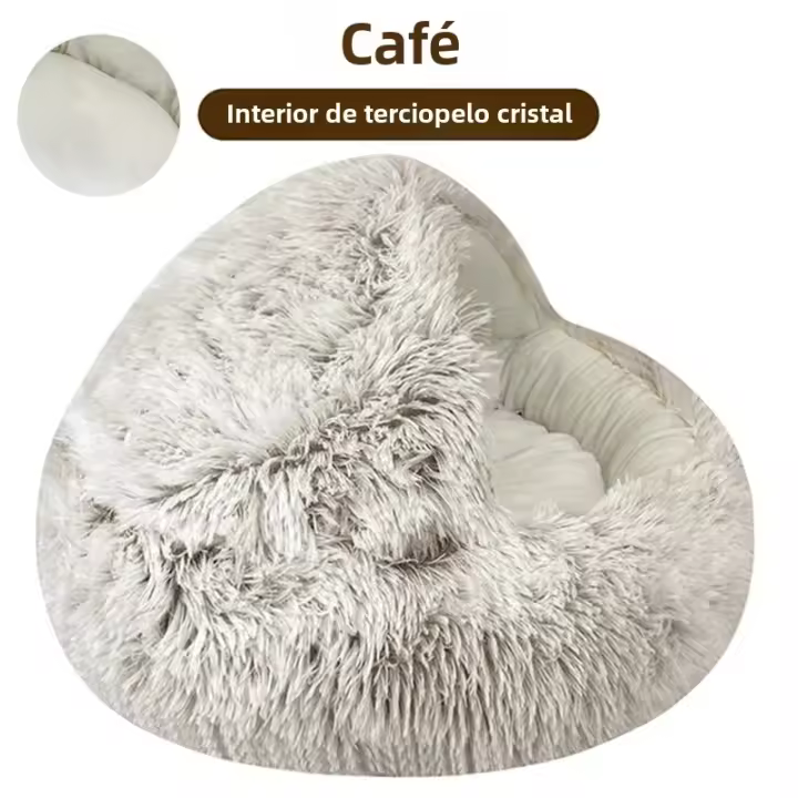 Cama De Peluche Larga Para Mascotas Gato Perro Invierno Juego De Sueño Redondo Almohadilla Cálido Casa De Arena Para Gato Pequeño Y Perro Chico - 1