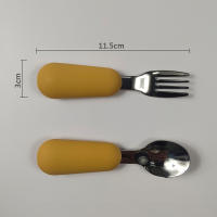 Juego De Utensilios Para Bebé De Acero Inoxidable Juego De Comedor Para Niños Cuchillo Cuchara Y Tenedor Con Diseño De Dibujos Animados Para Infantes - details 0