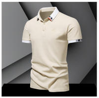 Camisa POLO Para Hombre De Verano Seda De Hielo Secado Rápido Manga Corta Color Sólido Ajuste Suelto Collar De Negocios Top Transpirable - details 17
