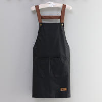 Delantal de cocina impermeable para hombres y mujeres, ropa de trabajo de Catering con bolsillos, limpieza de cafetería, restaurante, hogar, Hotel - details 2