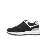 Zapatillas Sneakers mujer en color Negro Rojo y Gris con detalle de efecto Ante - Suela antideslizante - Moda Otoño invierno 2024 - lhd-110 - details 3