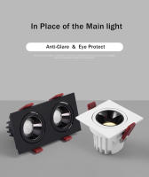 Lámpara De Techo LED Recargada 24W 12W Single/Doble Cabeza Luz De Spot Antigolpeante Para Oficina Hogar Tienda Interior Material Aluminio Fuente De Luz LED - details 19