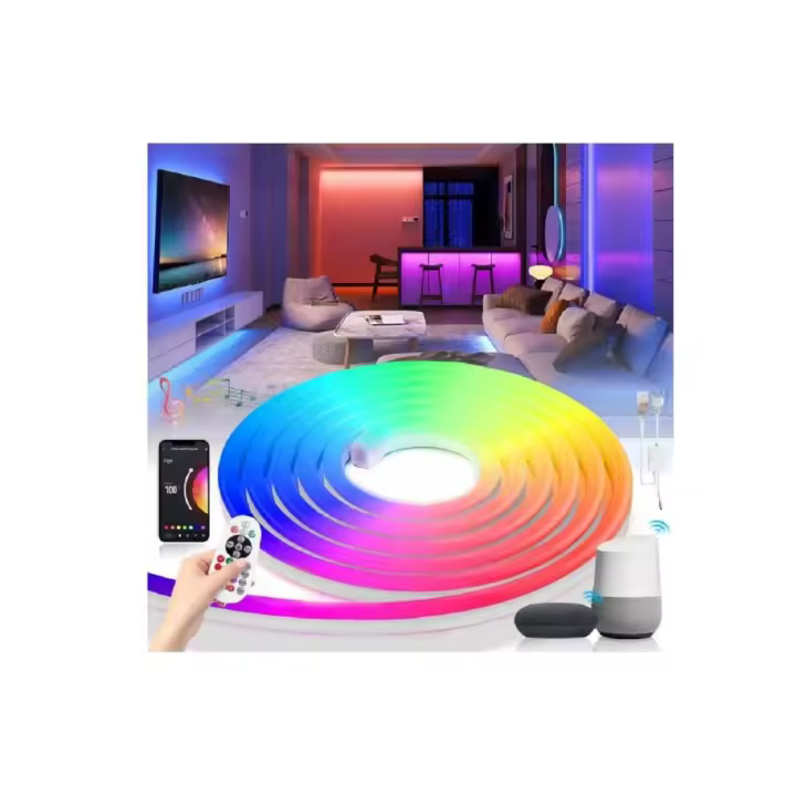 Tira de Neon 2m Bagzy LED RGB Wifi Smart LED Neon 220V Impermeabile IP65 - 1