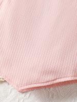 Conjunto De Verano Para Niñas 2 Piezas Camisa Con Aros Y Falda/Pantalones Estilo Vacacional Coreano Ropa Infantil Para Niñas De 4 a 7 Años - details 4