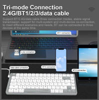 Teclado Mecánico De Juego E-YOOSO Z84 Slim Con Bluetooth 5.0 Y Cable USB 2.4G 84 Teclas Para PC Laptop Compatible Con Tablet - details 2