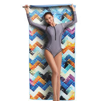 Toalla De Playa HiTurbo De Microfibra Secado Rápido Ultraligera Y Super Absorbente Con Estampado Bohemio Para Natación Y Fitness - details 6