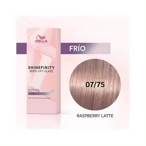 Coloracion Semipermanente Shinefinity Zero Lifth Glaze 07/75 Cool Raspberry Latte 60 ml. Wella - 1