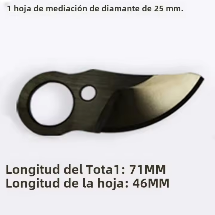 Tijeras De Podar Eléctricas Sin Cable Con Hojas De Corte De Acero De Aleación SK5 De 25mm Doradas Como Diamante Para Jardín - 1