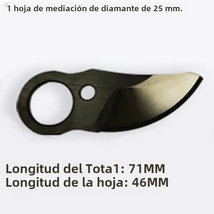 Tijeras De Podar Eléctricas Sin Cable Con Hojas De Corte De Acero De Aleación SK5 De 25mm Doradas Como Diamante Para Jardín - 1