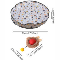 Juguetes Para Gatos Bola Interactiva Moverse Automáticamente Con Tapete De Juego Bola Rodante Rápida Juego De Escondite - details 1