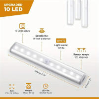 Luz LED Inalámbrica Con Sensor De Movimiento 10 LEDs Para Armario Cocina Pantry Luz Nocturna Automática Para Gabinete Y Cajones - details 2