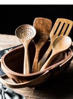 ZLY Juego de 9 cazas de madera de piezas, utensilios de cocina de madera con soporte - details 11