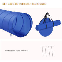 PawHut Set de Entrenamiento de Agilidad para Perros Obstáculos de Salto con Altura Ajustable Túnel para Perros y Bolsa de Transporte Azul y Amarillo - details 4