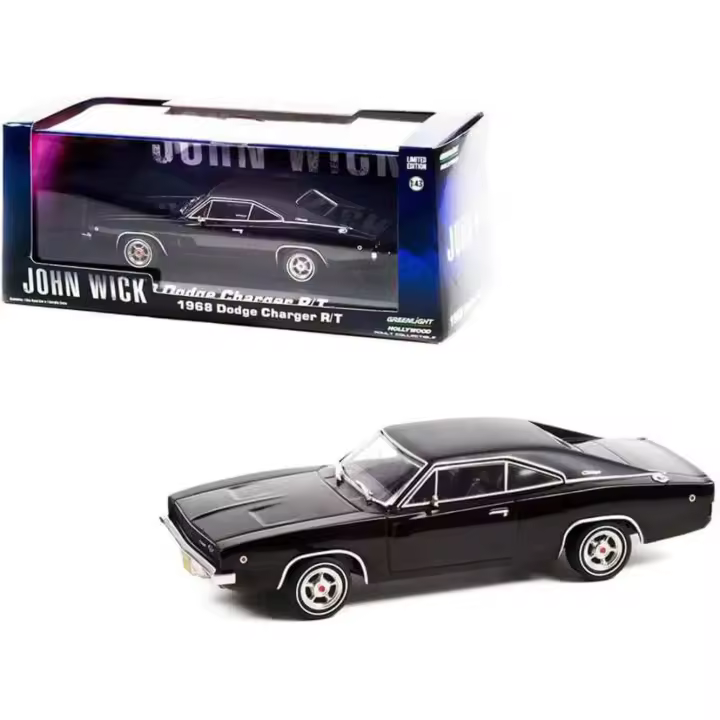 Coche John Wick Greenlight Collectibles 1:43 - Dodge Charger 1968 R/T Negro - 1