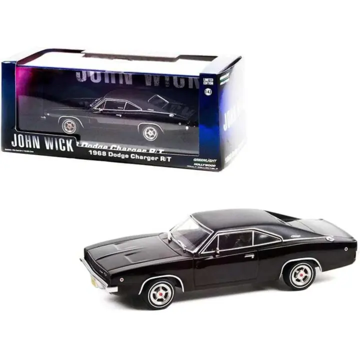 Coche John Wick Greenlight Collectibles 1:43 - Dodge Charger 1968 R/T Negro - 1