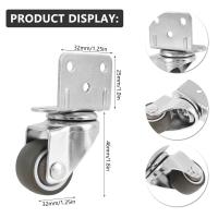 4Pcs Rodillos De Muebles Con Frenado De Seguridad Universal Giratorios Silenciosos Para Muebles Tabla Silla Sofá Tamaño 1/1.25/2 Pulgadas - details 4