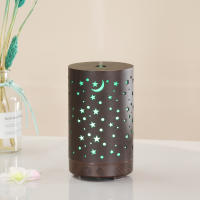 Hollow aromatherapy machine ultrasonic atomizer household colorful night light desktop essential oil aromatherapy humidifier - details 5