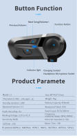 Auriculares Inalámbricos Bluetooth 5.3 Para Motocicleta Kit De Llamada Hands-free Impermeable Altavoz De Música Moto - details 7
