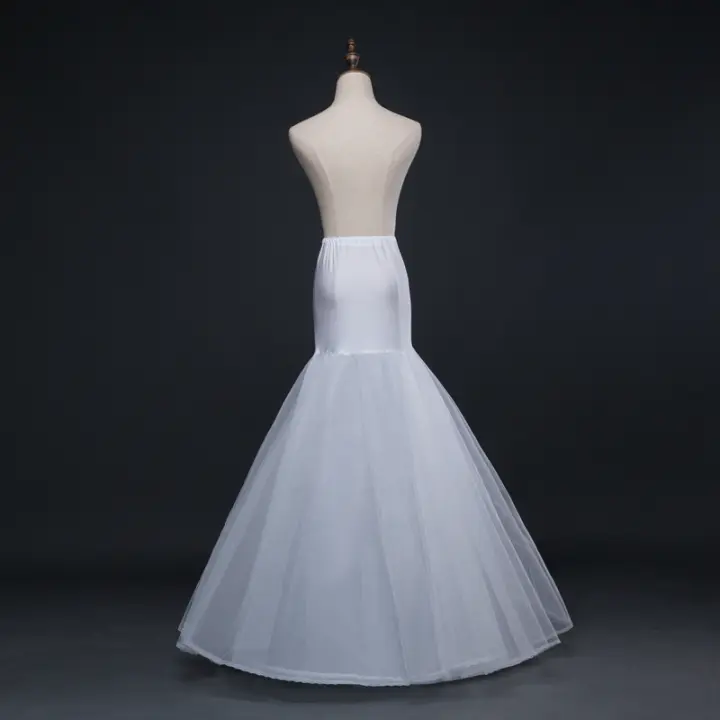 Falda De Tules Para Mujer Subfalda A-Line Sin Costillas Con Borde De Encaje Y Soporte Elástico Para Vestido - 1