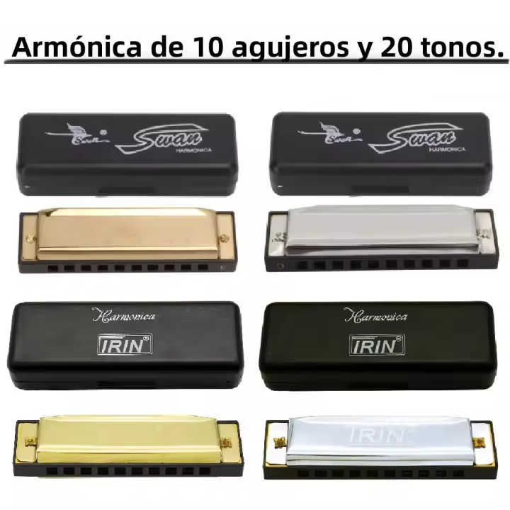 Harmonica 10 Agujeros 20 Tonos En Clave De C Y G Orquesta De Bocina Madera Instrumento Musical Adecuado Para Enthusiasts De La Música - 1