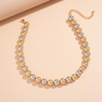 Collar Corto De Bolas Grandes Para Mujer Accesorio De Cuello Con Cadena Joyería De Moda 2024 Pulsera Encantos Tendencia - details 6