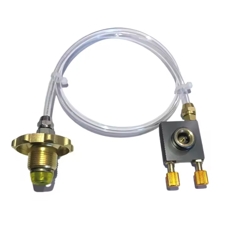 Adaptador De Recarga Para Estufa De Gas Butano De Camping En Asia Con Válvula De Descarga Y Tubo PU Herramienta De Cambio De Tanque - 1