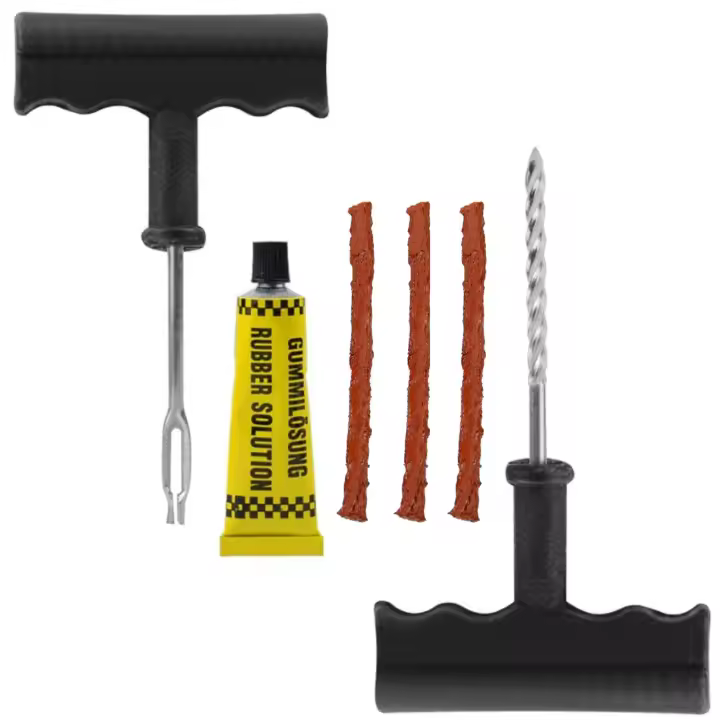 KIT ANTIPINCHAZOS Coche | Válido para Motos Coches Furgonetas y Camiones | Reparación de Neumáticos con Todas las Herramientas Incluidas | Arregla las Ruedas Pinchadas sin ir al Taller de manera Rápida y Fácil. essential by natural bio pharma - 1
