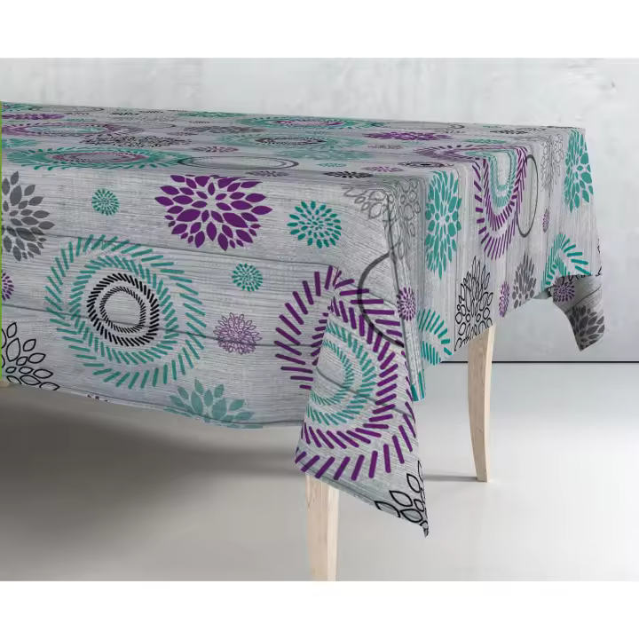 Mantel de hule estampado por metros - Madera azul morado moderno 43318-2    mantel por metros; manteles; mantel barato; mantel jardín - 1