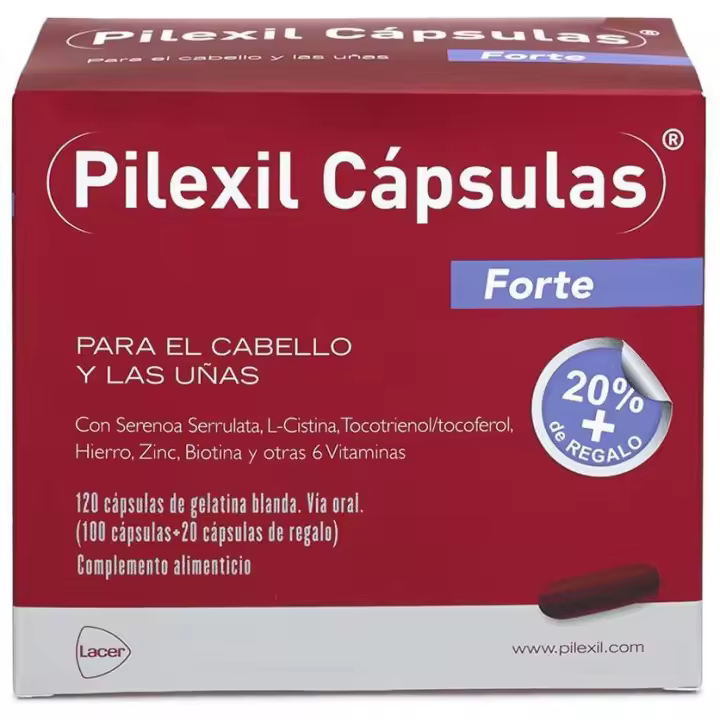 Pilexil Forte Cápsulas Promo 100 + 20 Regalo 120 U - 1