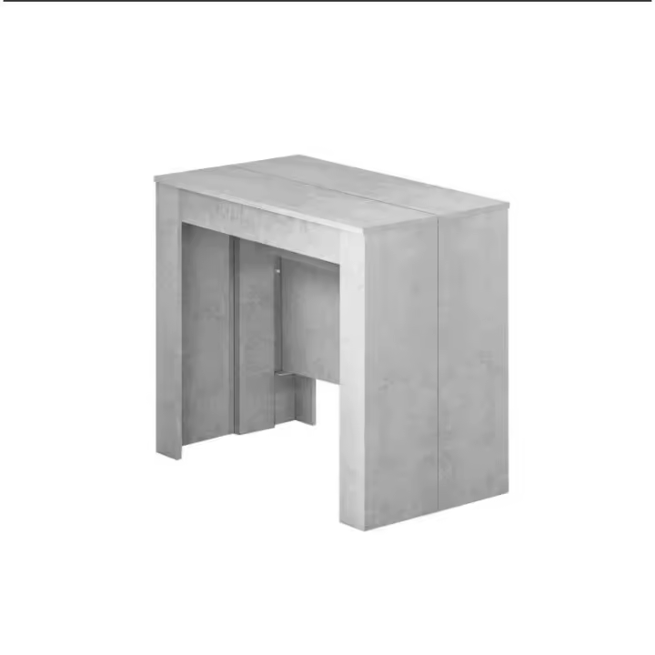 MOBELCENTER- Mesa comedor extensible consola Cemento - 1