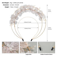 Diadema De Ángel Para Novia Dorada Con Halo Y Perlas Diadema De Diósisa Para Mujeres Y Niñas Adorno Elegante Para Bodas Y Fotografías - details 15