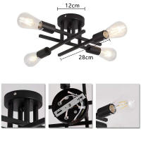 Lámpara De Techo Pendente Nórdica Minimalista LED Para Dormitorios Y Salones En Negro Y Oro Decoración De Iluminación - details 1