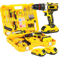 Taladro Atornillador Inalámbrico 21V Profesional - Kit Completo con 120 Accesorios, Portabrocas Metálico 3/8", 25+3 Velocidades, Función Impacto, 2x Baterías 2.0Ah y Cargador Rápido - Par Máximo 45Nm para Bricolaje/Coches/Hogar - details 0