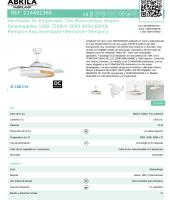 FABRILAMP ALTA GAMA Ventilador Dc Emperador 72w Blanco/haya 3aspas Desplegables 108d 7200lm 3000-4000-6000k Remoto+Regulable Intensidad+Memoria+Temporiz Incluye mando a distancia y dos tijas de 10 y 25 centímetro CALIDAD DE CONFIANZA - details 3