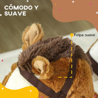 AIYAPLAY Caballo Balancín para Niños de 18-36 Mesas Caballo de Juguete con Sonido Asas Cinturón de Seguridad y Base de Madera Carga 25 kg 68x33x45 cm Marrón - details 4
