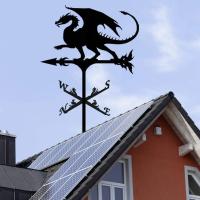 Vanea De Clima De Dragón Metálico Para Jardín Y Techo Decoración De Exterior Con Animal De Hierro Artículos Para El Hogar Y Jardín - details 5