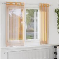 vidaXL Cortinas de gasa con ojales 2 uds 140x175 cm en color Rosa claro/Gris oscuro/orange y más | protección solar decorativa para ventanas hogar oficina dormitorio fácil de instalar - details 2