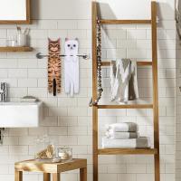 Divertidos Gatos Toalla de Mano-Decoración Gato Toalla Colgantes para Baño Trapos de Cocina-Animal Absorbente Suave Toallas-Regalos Graciosos para Originales Mujer Amantes de Los Gatos - details 3