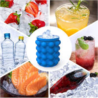 Ice cube mold, large silicone bucket, (2 in 1) ice cube maker - details 0