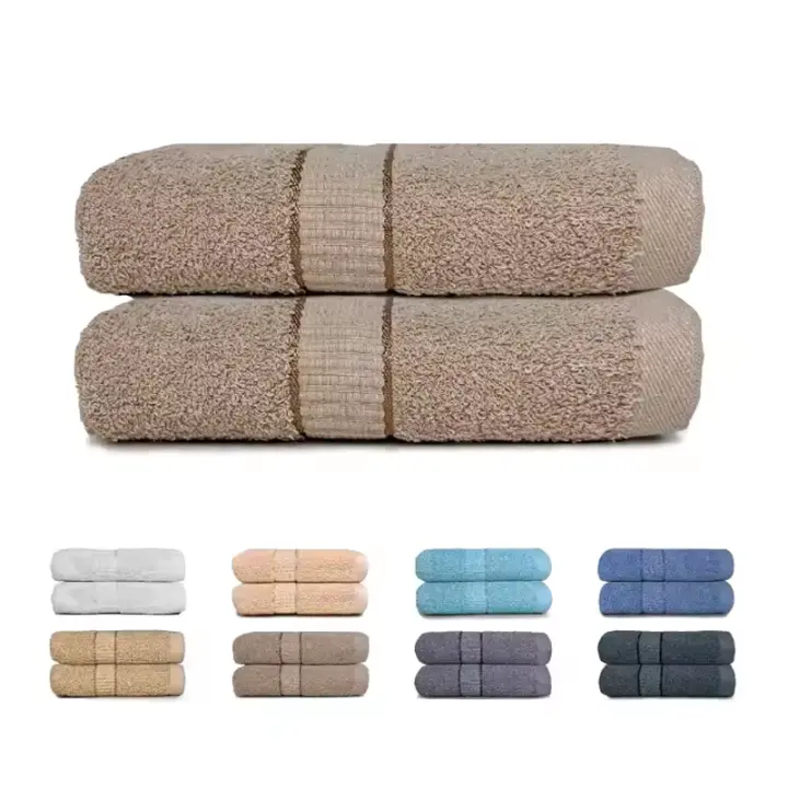Toallas de Ducha Toallas 100% Algodon Toallas Baño Ducha Gimnasio Towels Extra Suaves Muy Absorbente y Secado Rápido Baño (100x150cm)x2 unidades - 1