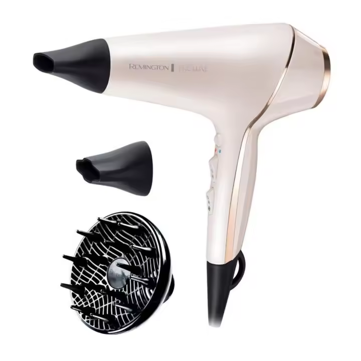 Remington Secador De Pelo Profesional ProLuxe AC9140 | Potencia de  2400W, Tecnología OPTIHeat, Generador Iónico, Motor AC, 3 Temperaturas, 2 Velocidades, Incluye Difusor Y Concentrador. - 1