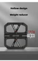 Pedal De Bicicleta De Montaña LITEPLUS Ultraligero De Fibra De Carbono 185g Con Eje De Titanio Y 3 Rodamientos Antideslizante Para Carreras Y Bicicletas De Carretera - details 6